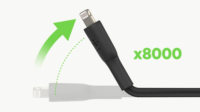 Belkin Boost↑Charge Cable being bent at an angle