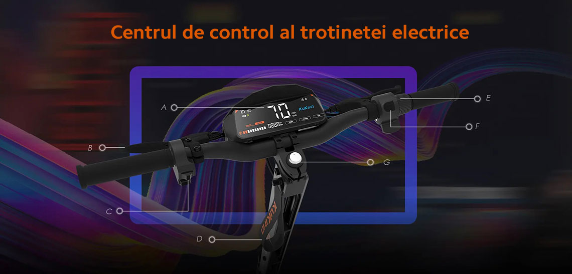 Trotineta electrica pliabila KUKIRIN G4 Electric Scooter, viteza max 70km/h, auto max 75 km, motor 2000W, acumulator 60V 20Ah